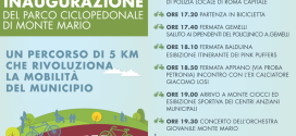 Sabato 14 giugno inaugurazione Parco Ciclopedonale di Monte Mario